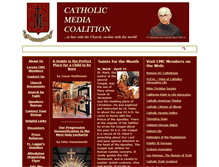 Tablet Screenshot of catholicmediacoalition.org